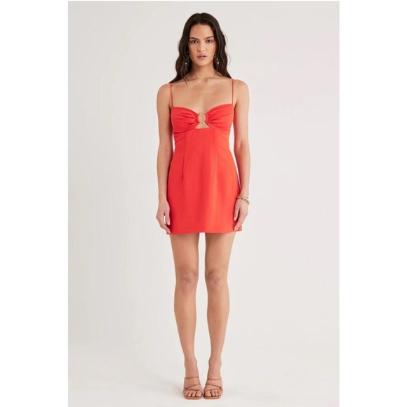 Rumer The Label Lunar Mini Dress Tangello Small - Picture 1 of 5